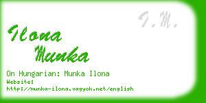ilona munka business card